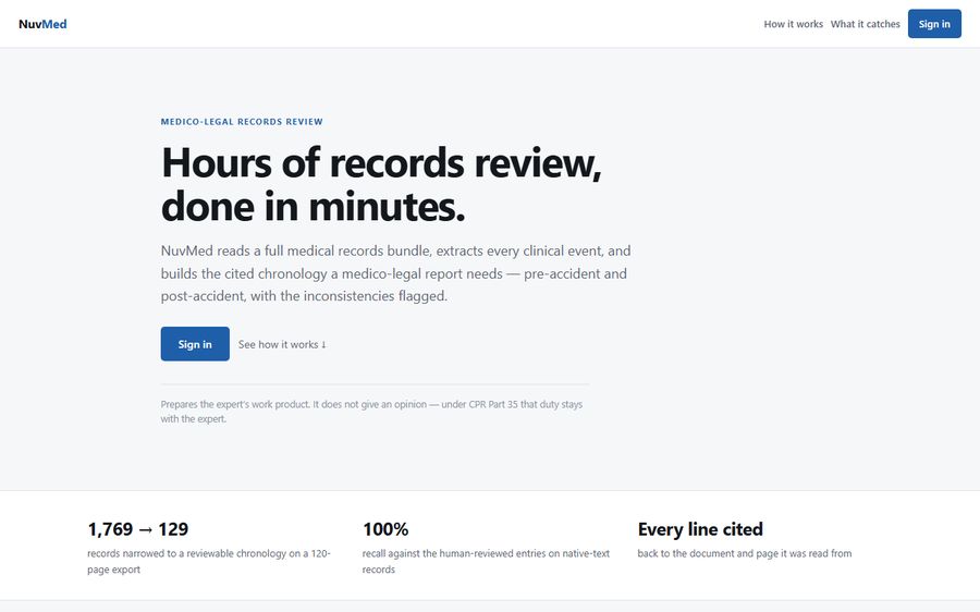 NuvMed medical records review