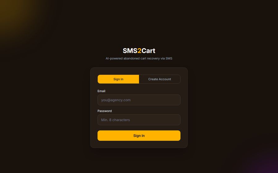 SMS2Cart & WebReach live site